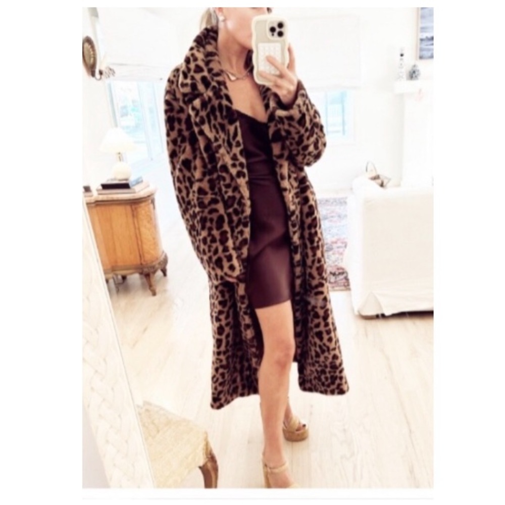 SANDOVA • Mob Boss • Gorgeous Leopard Print Long Faux Fur Coat - Picture 2 of 12